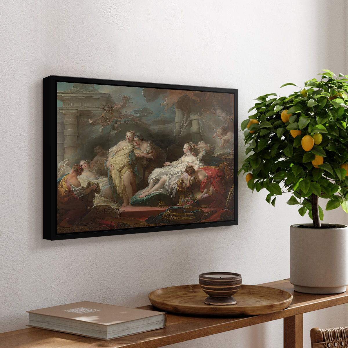 Psyche Showing Her Sisters Her Gifts from Cupid, 1753 - Floater Framed Canvas Print