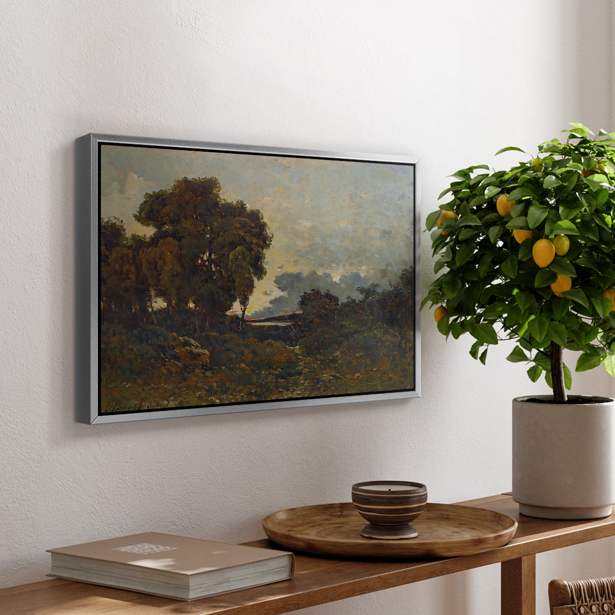 Sunset on the Allier (Soleil couchant sur l'Allier), 1904 - Floater Framed Canvas Print