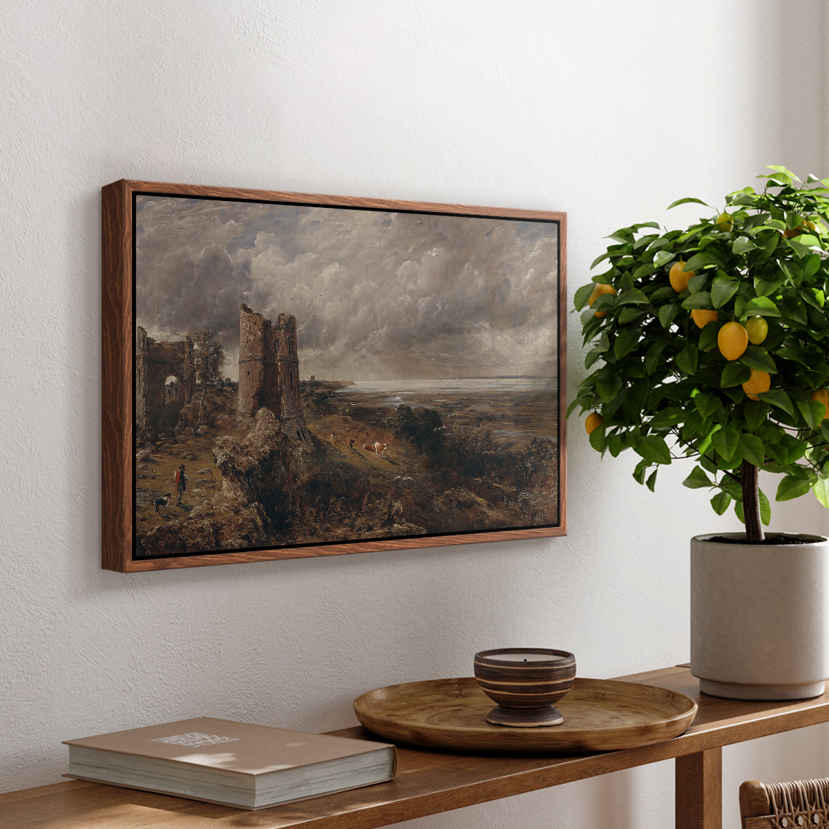 Hadleigh Castle, Mouth of Thames, c. 1829 - Floater Framed Canvas Print