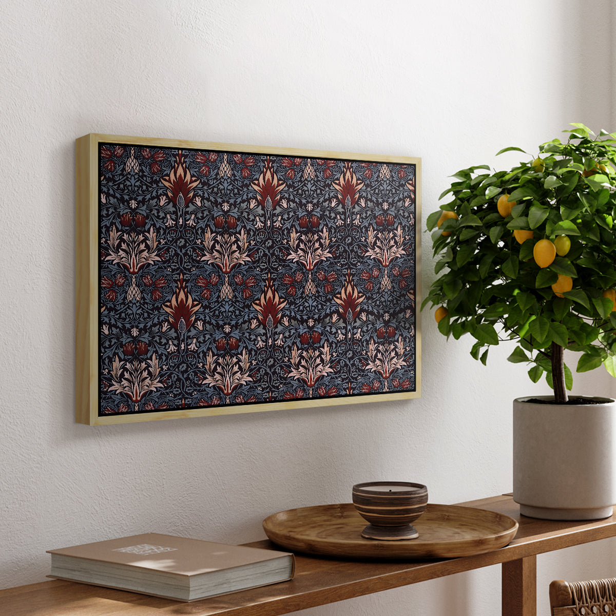 Snakeshead (Printed Textile), c. 1876 - Floater Framed Canvas Print