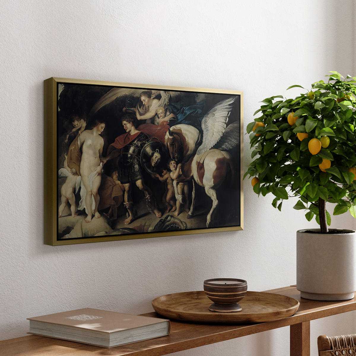 Perseus and Andromeda, c. 1620 - Floater Framed Canvas Print