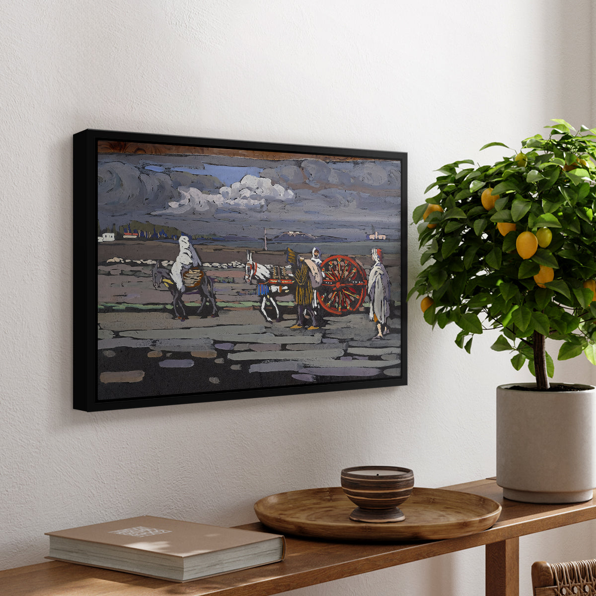 Country Road (Landstrasse), 1905 - Floater Framed Canvas Print