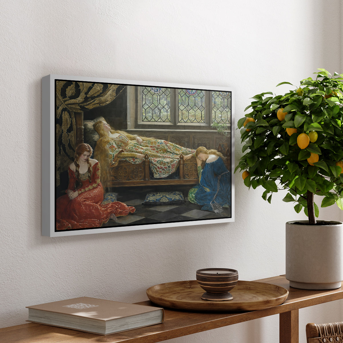 The Sleeping Beauty, 1921 - Floater Framed Canvas Print