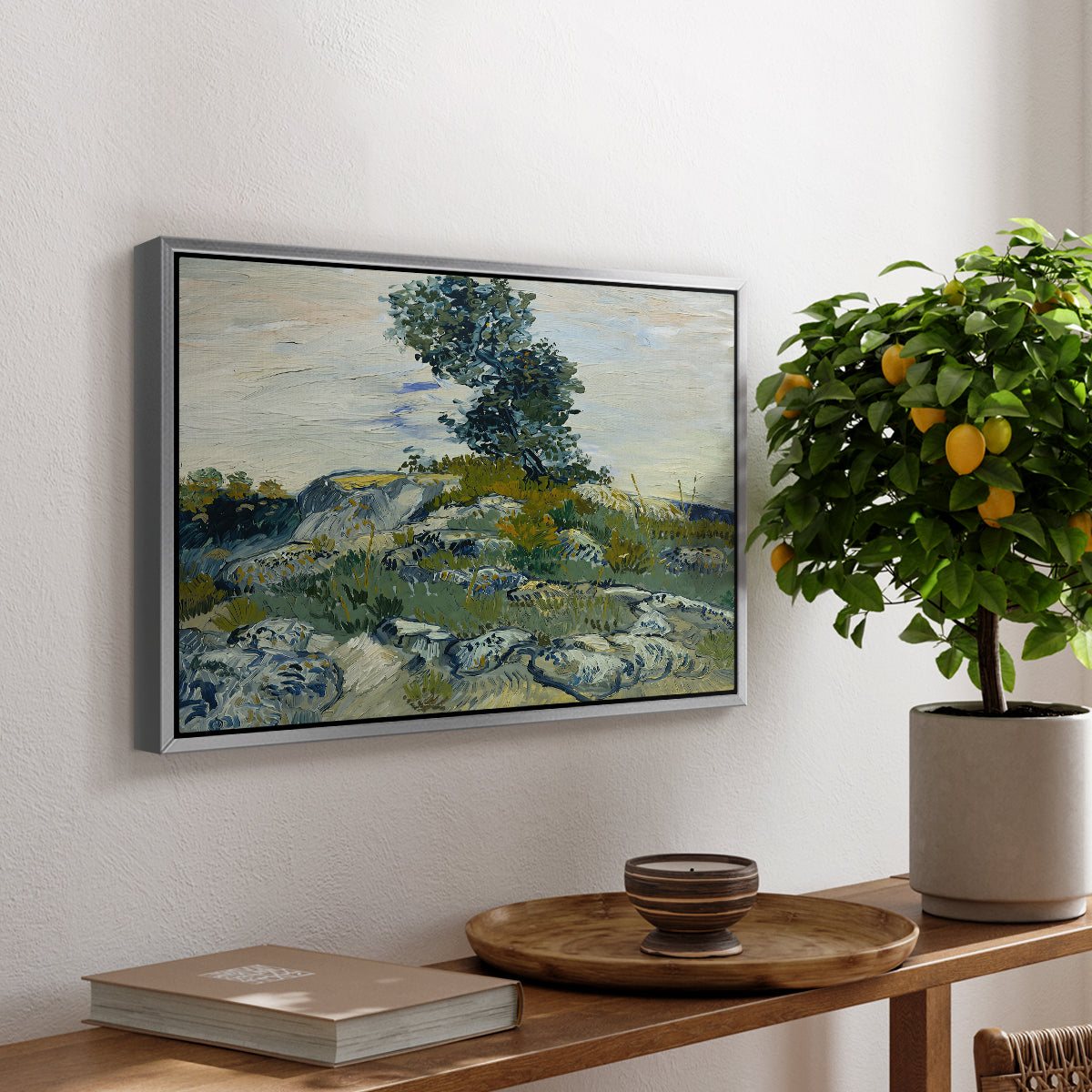 The Rocks, 1888 - Floater Framed Canvas Print