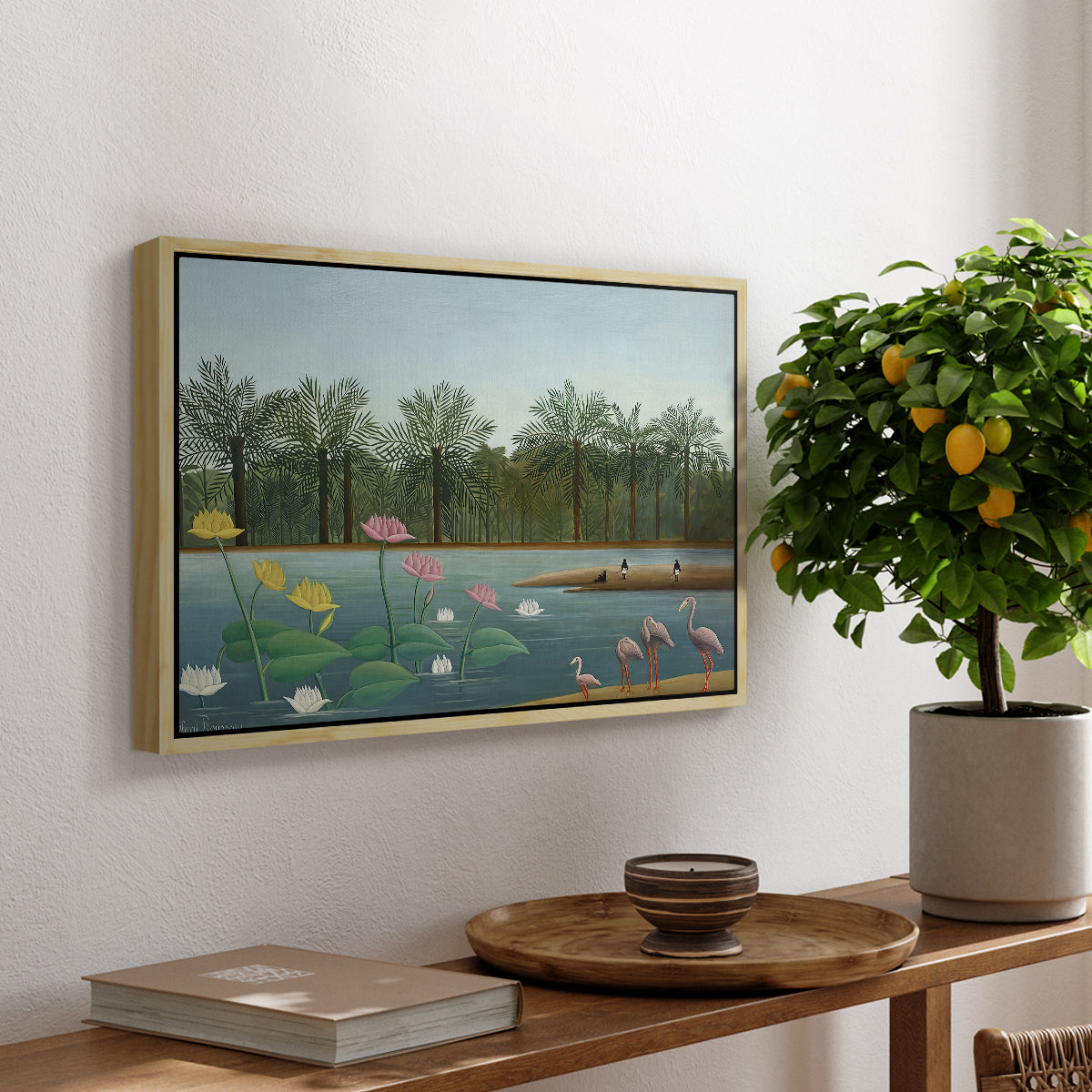 The Flamingoes (Les Flamants), 1907 - Floater Framed Canvas Print
