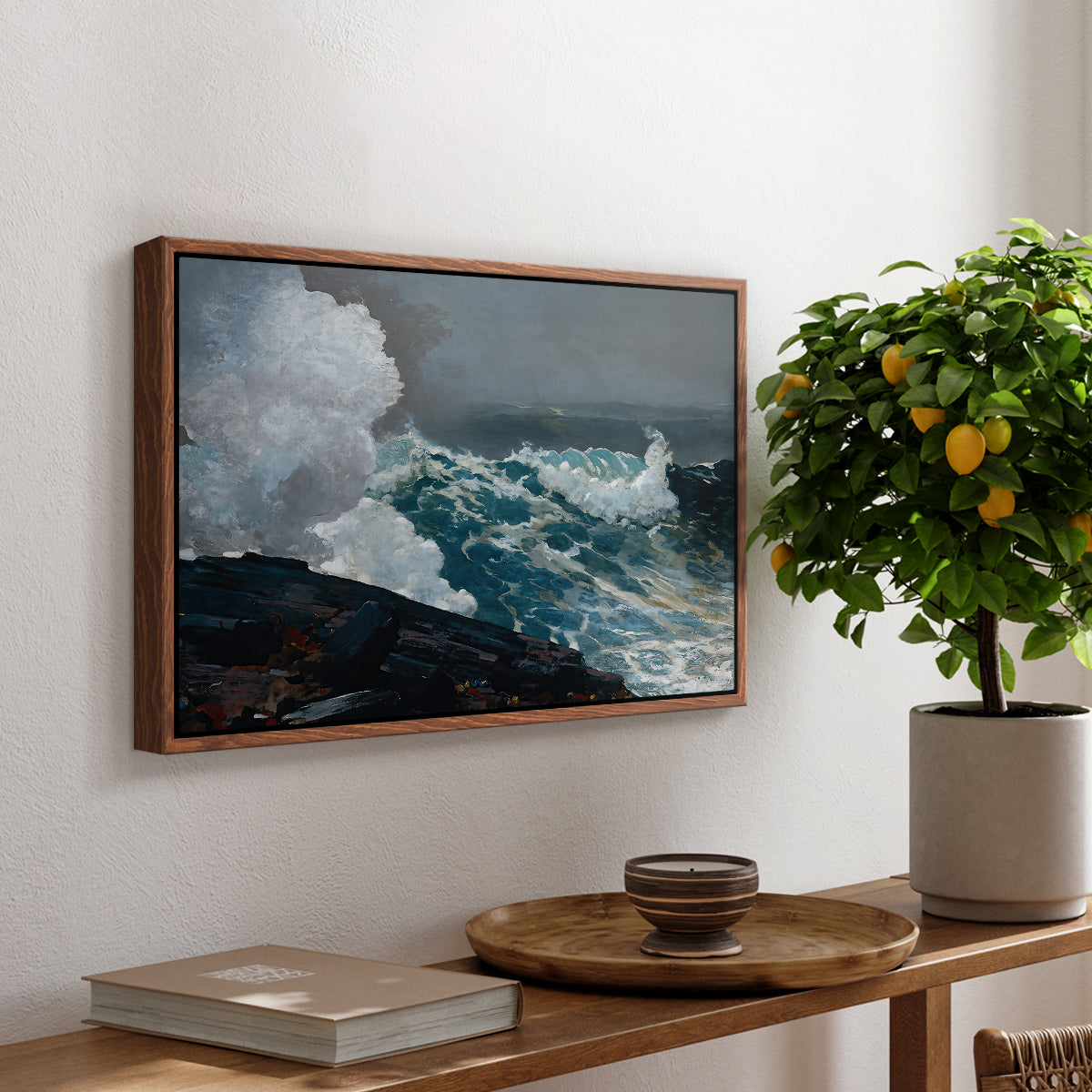 Northeaster, 1895 - Floater Framed Canvas Print