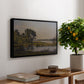 Landscape with a River, 1892 - Floater Framed Canvas Print