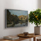 River Landscape with Cliffs, c. 1850-1860 - Floater Framed Canvas Print