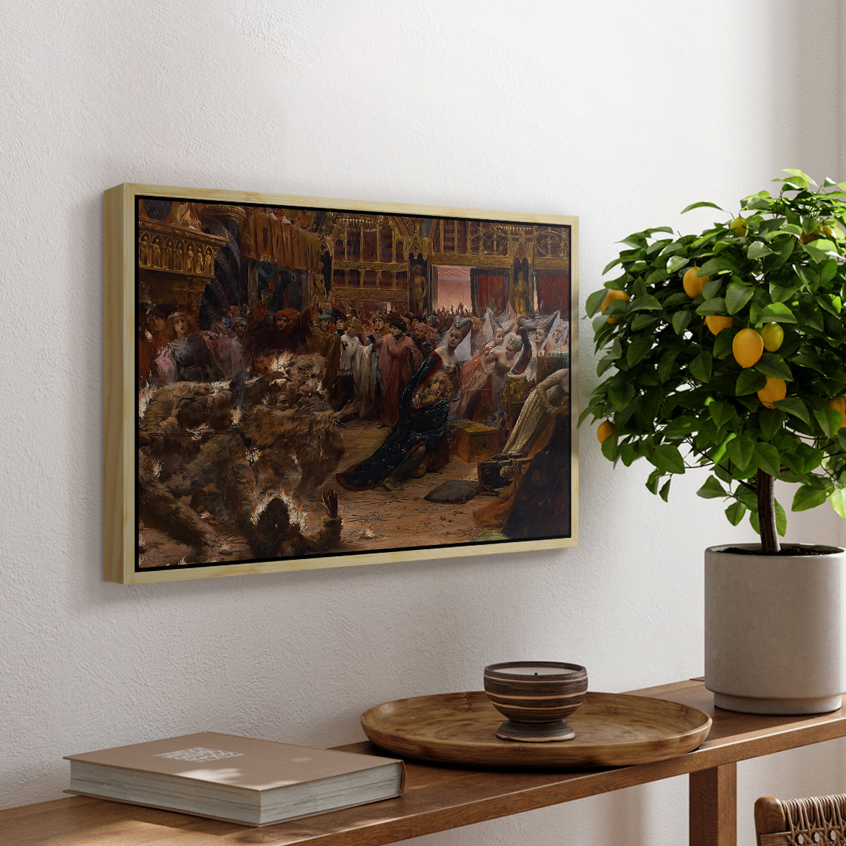 Ball of the Burning Men, 1889 - Floater Framed Canvas Print