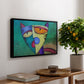 Celestial Cat - Floater Framed Canvas Print