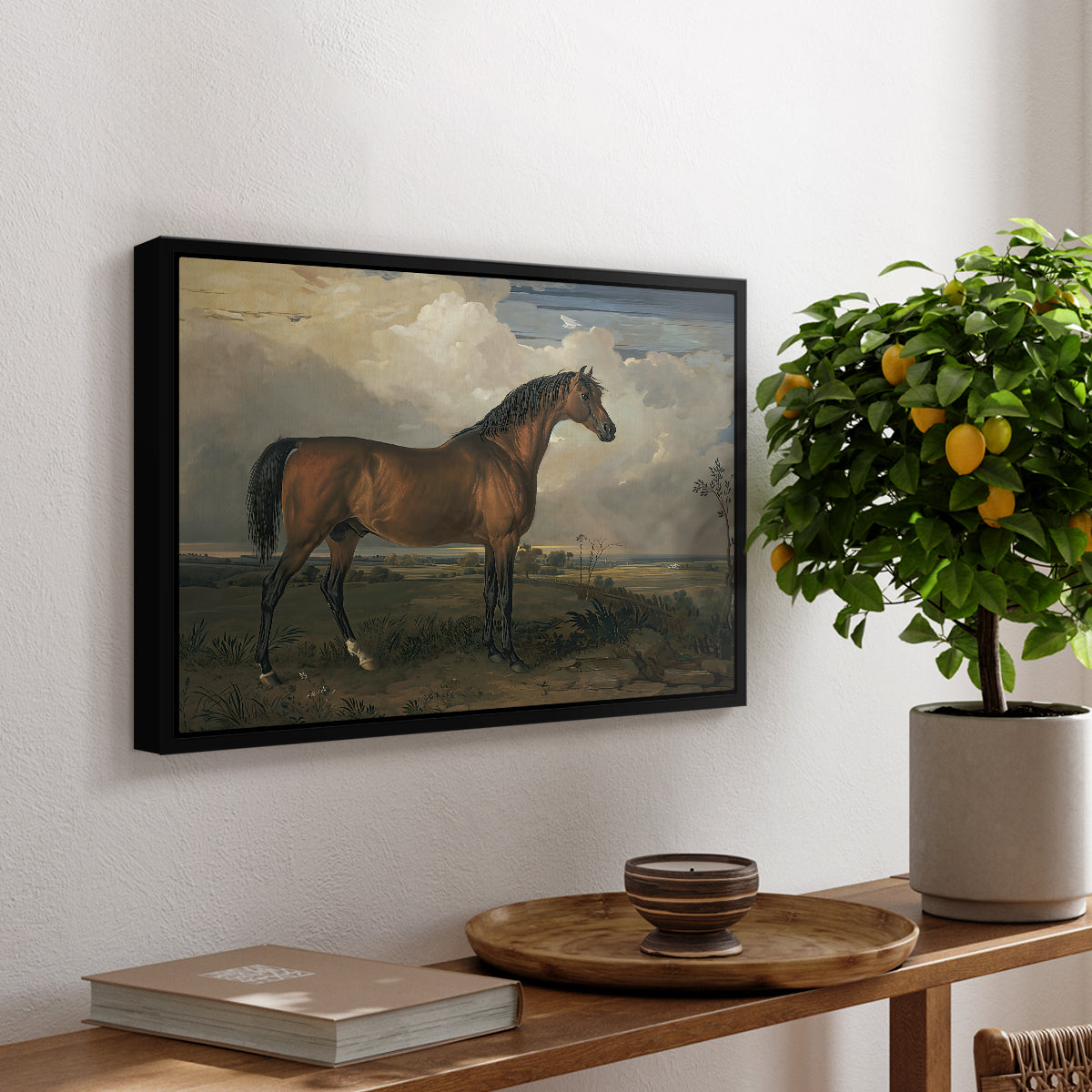 Eagle, A Celebrated Stallion, 1809 - Floater Framed Canvas Print