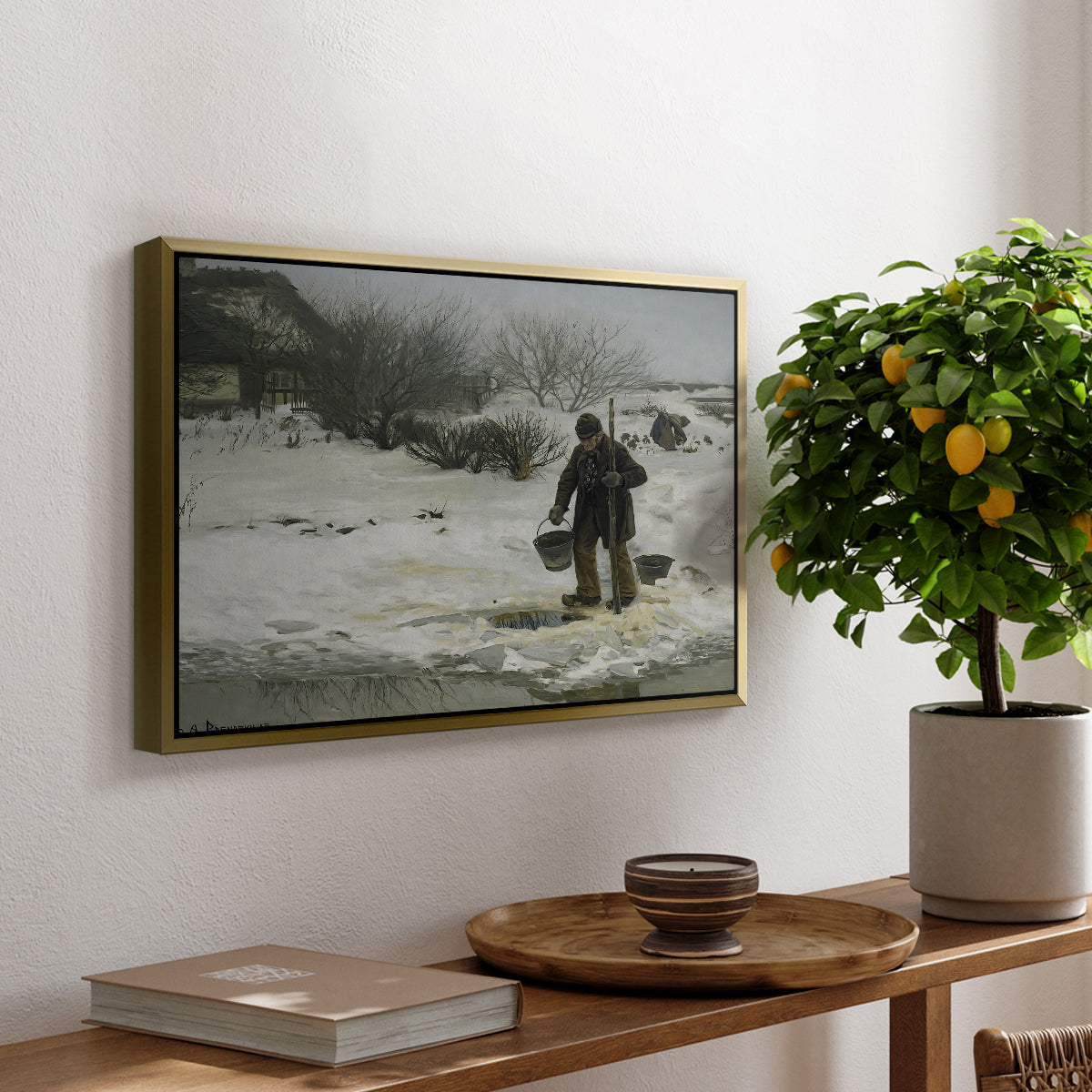 Tøsne, 1895 - Floater Framed Canvas Print