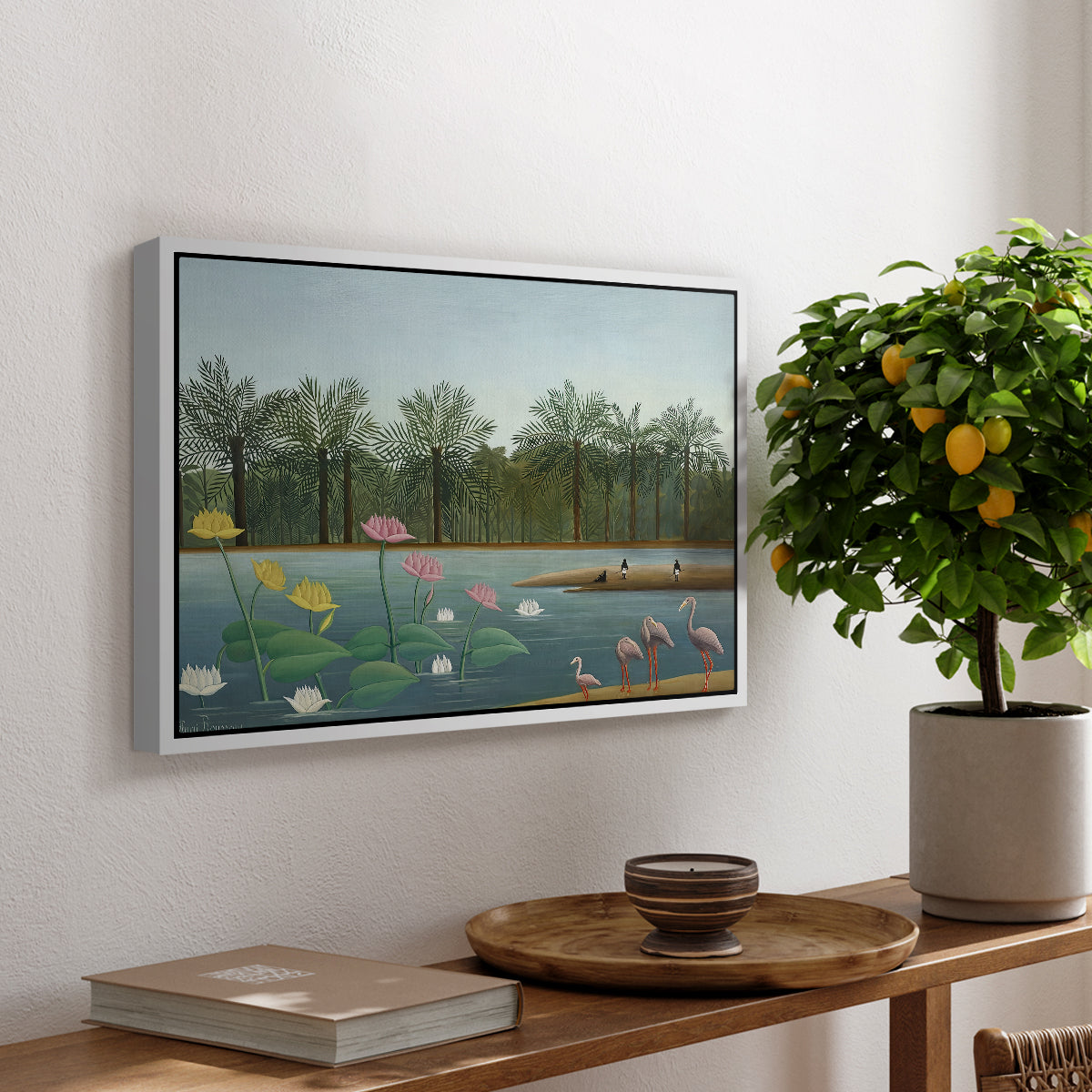 The Flamingoes (Les Flamants), 1907 - Floater Framed Canvas Print