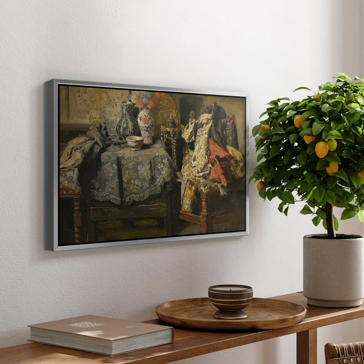 Still Life Requisites, 1885 - Floater Framed Canvas Print