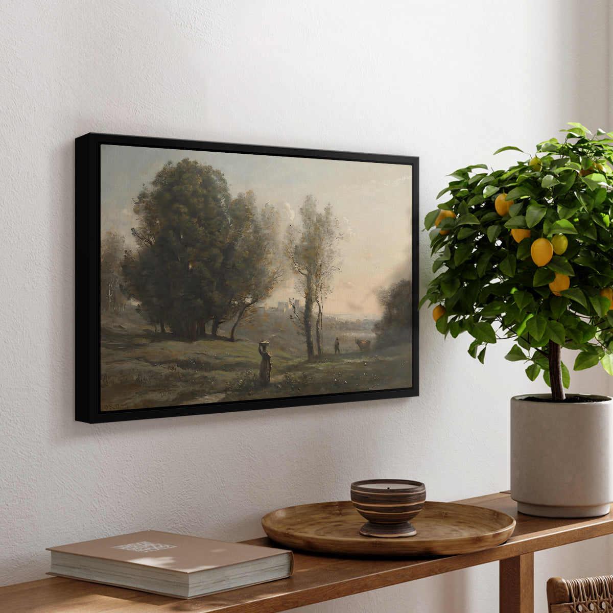 Landscape (Souvenir of les landes), c. 1872 - Floater Framed Canvas Print