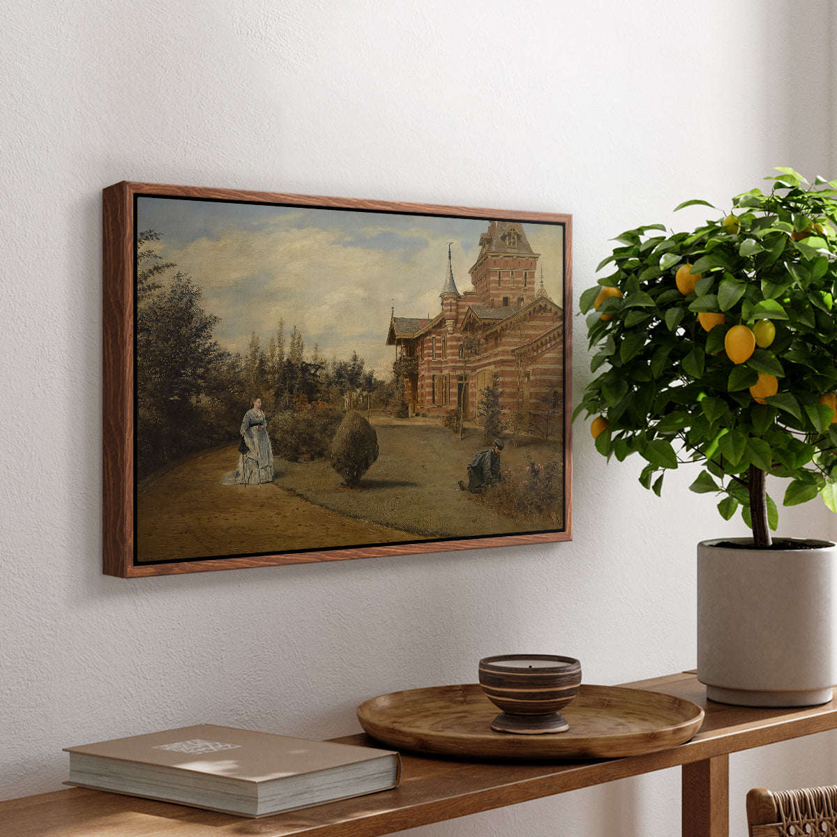 The Country House of Gustave Coûteaux, 1871 - Floater Framed Canvas Print