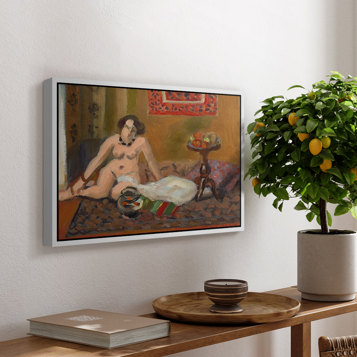 Nude with Goldfish (Nu aux poissons rouges), c. 1922 - Floater Framed Canvas Print