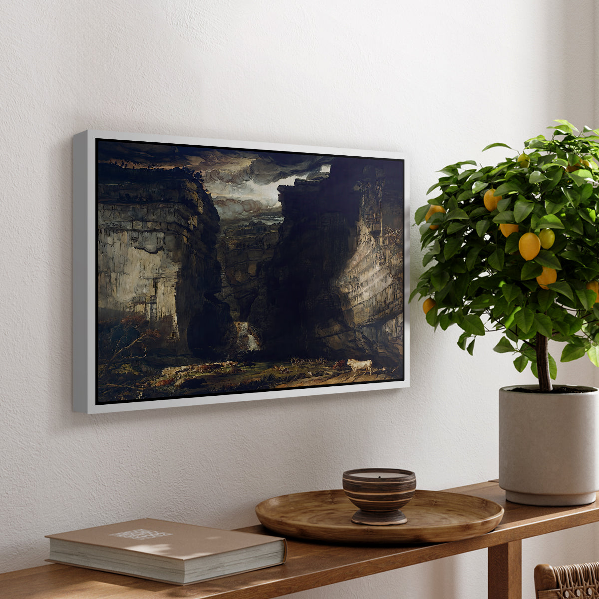 Gordale Scar, c. 1811-1813 - Floater Framed Canvas Print