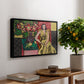 Seated Woman with a Vase of Amaryllis, 1941 - Floater Framed Canvas Print