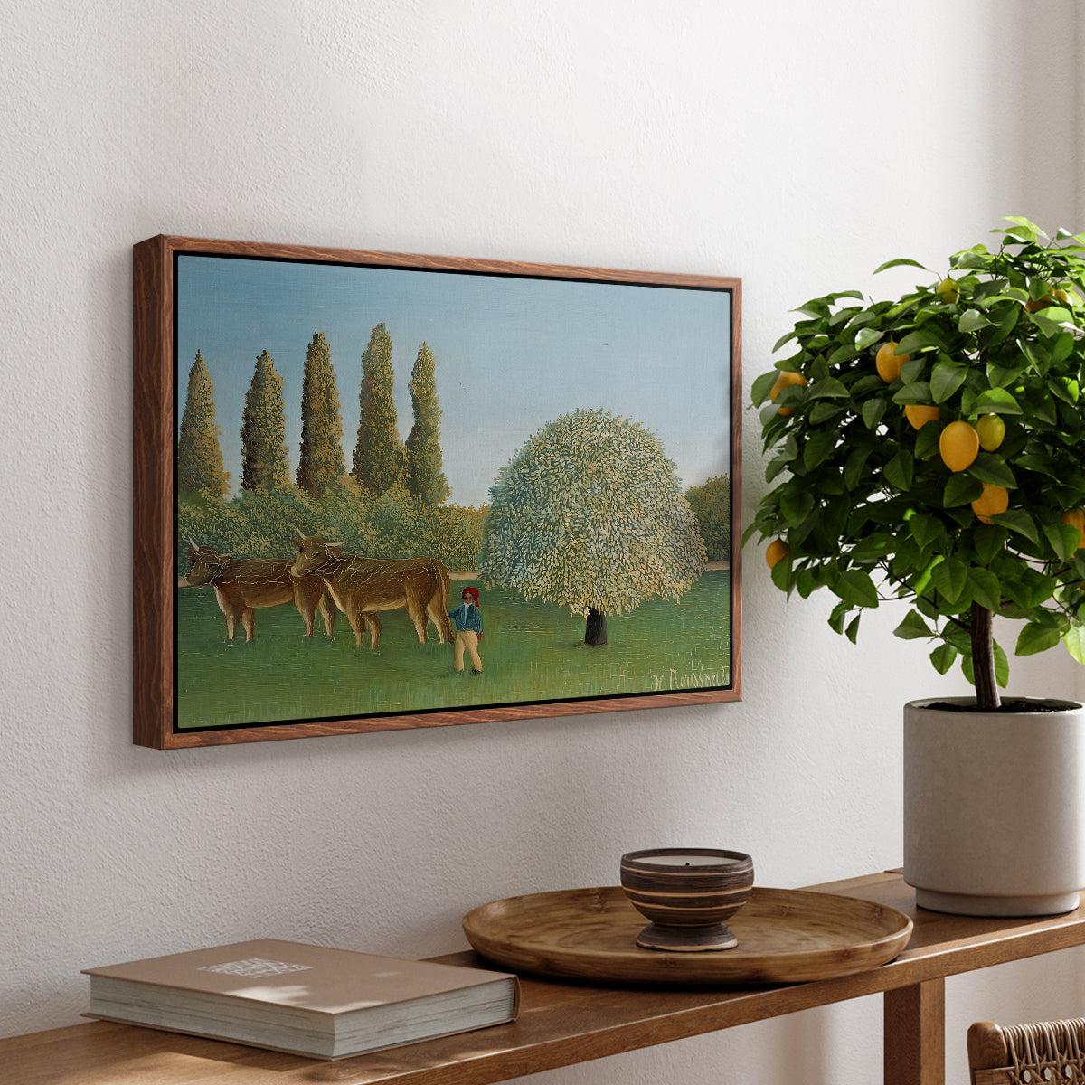 Meadlowland (The Pasture), 1910 - Floater Framed Canvas Print