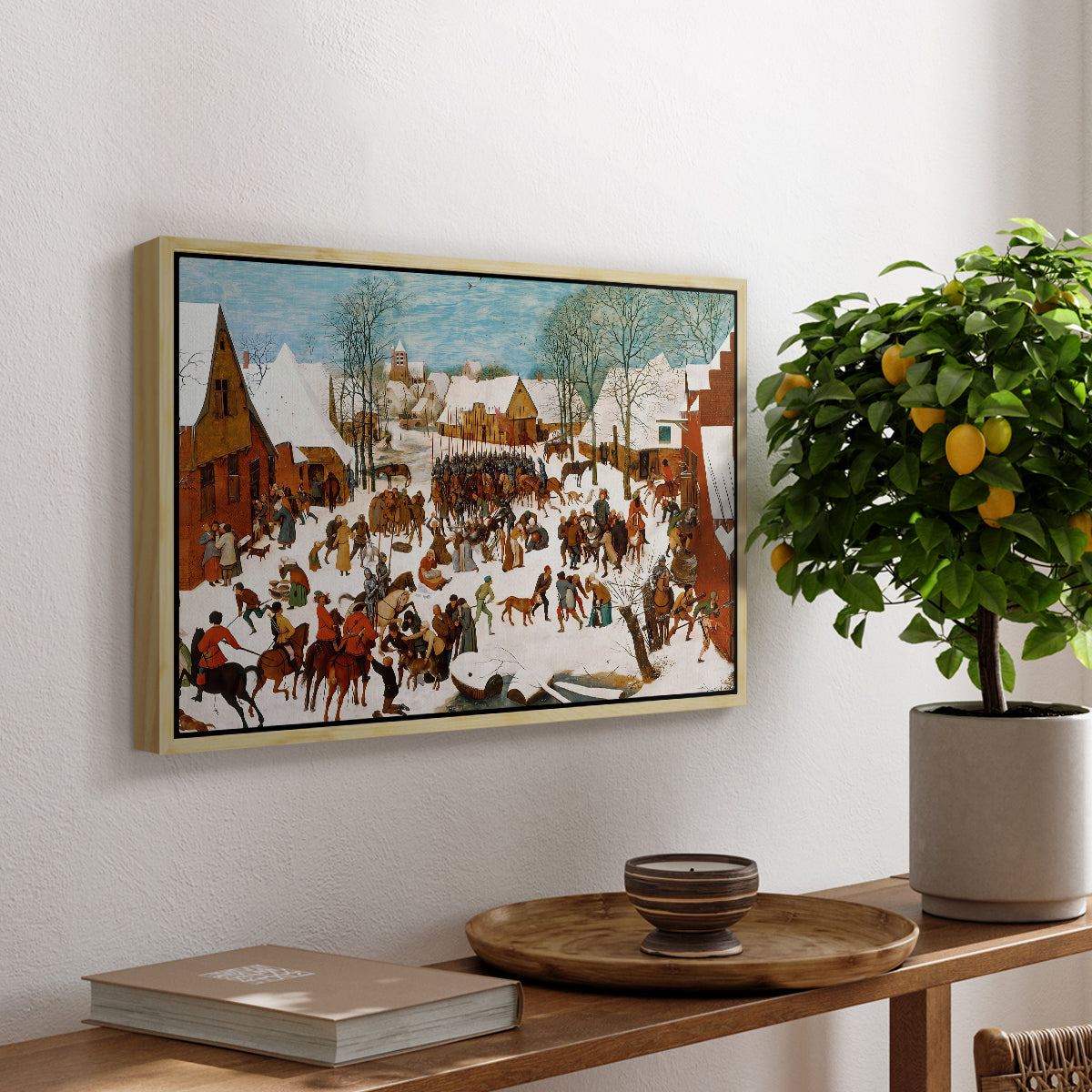 Massacre of the Innocents, c. 1565-1567 - Floater Framed Canvas Print