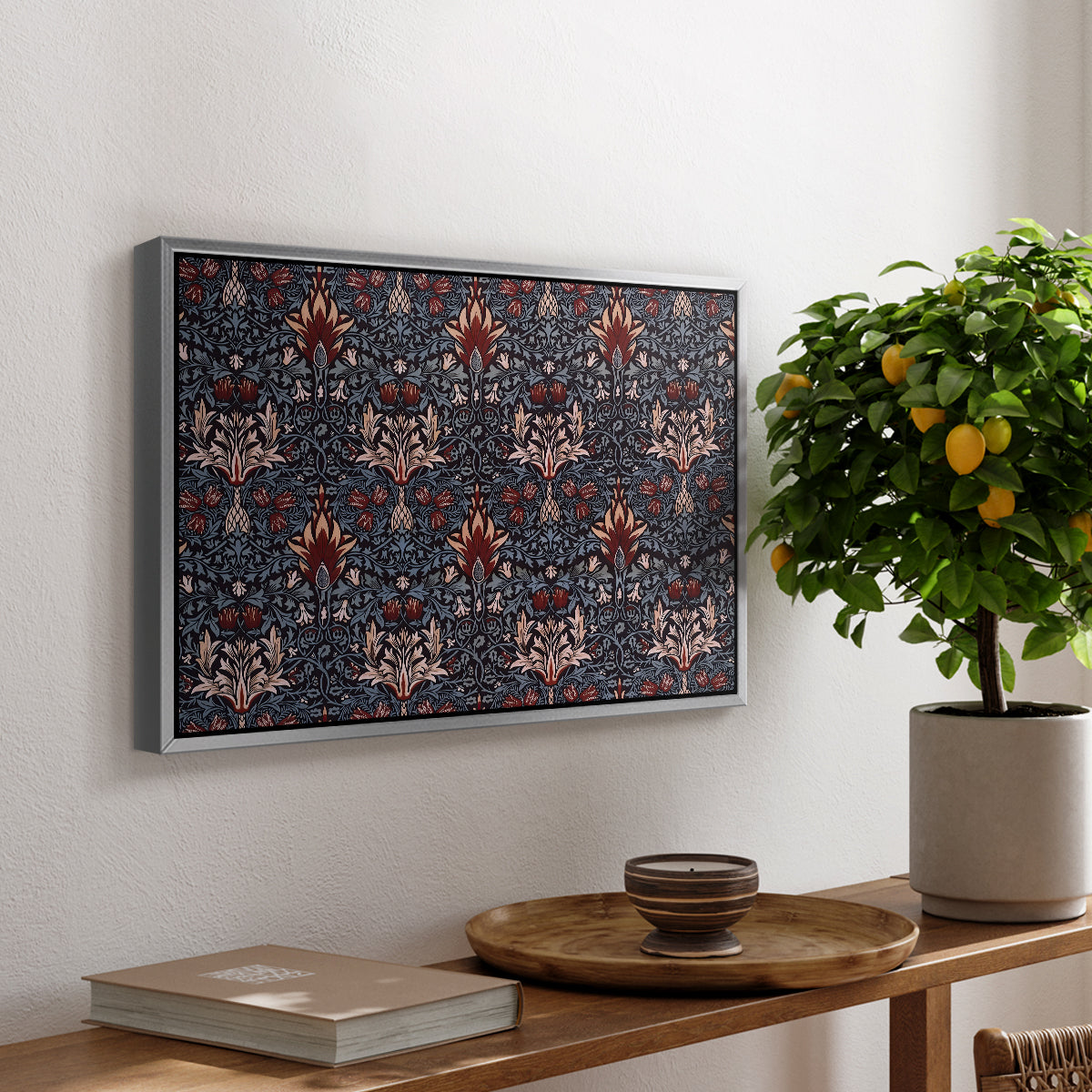 Snakeshead (Printed Textile), c. 1876 - Floater Framed Canvas Print