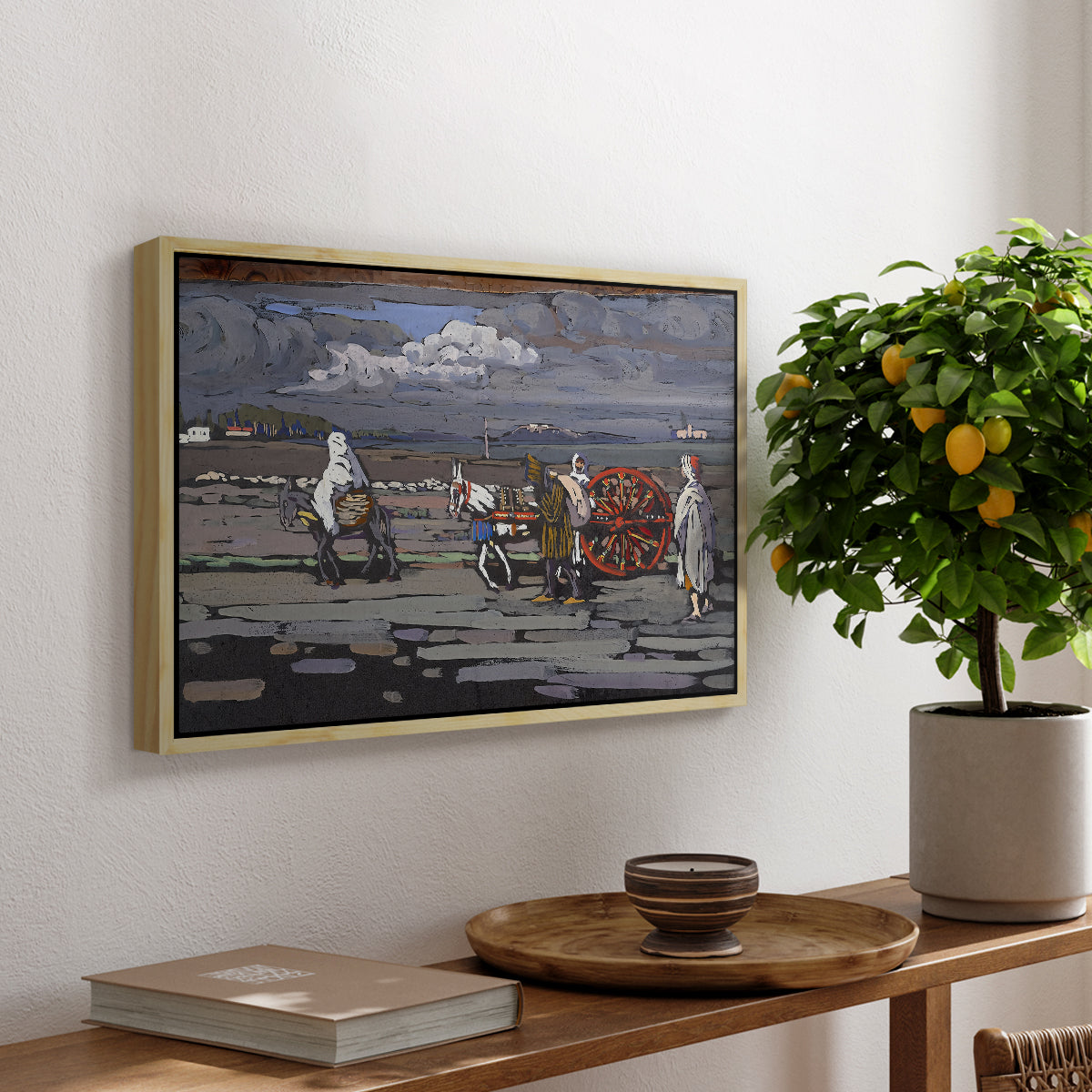 Country Road (Landstrasse), 1905 - Floater Framed Canvas Print