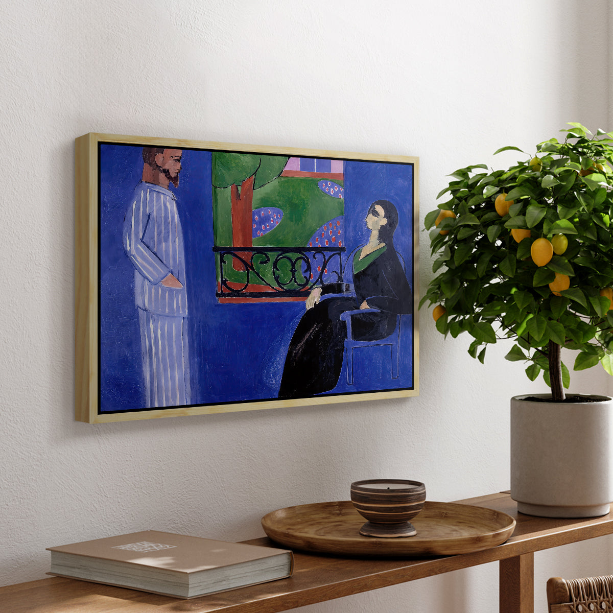 The Conversation, c. 1908-1912 - Floater Framed Canvas Print