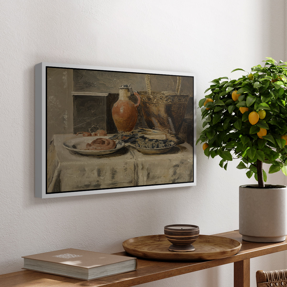 Still Life with Jar, c. 1881-1885 - Floater Framed Canvas Print