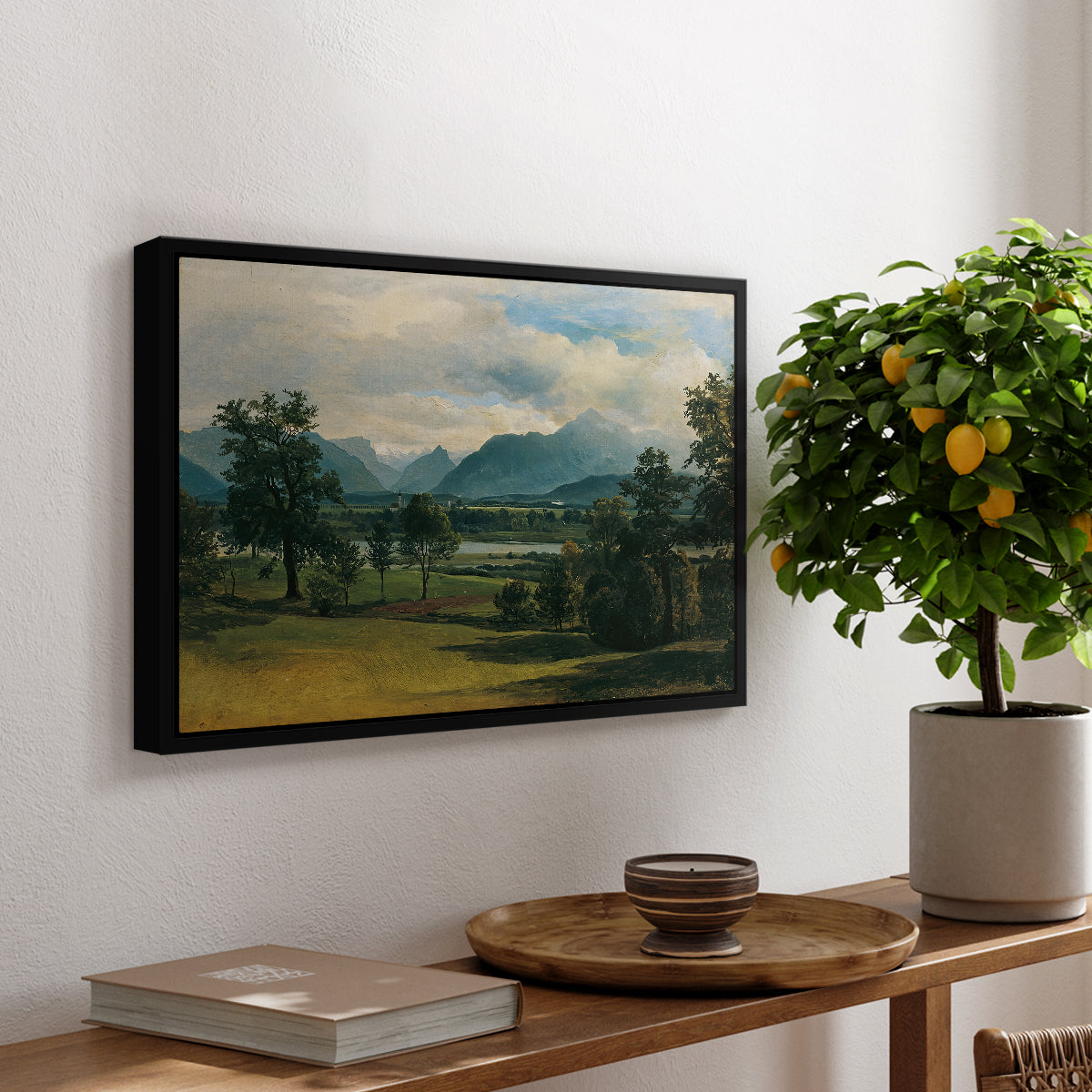 View of Liefering, 1830 - Floater Framed Canvas Print