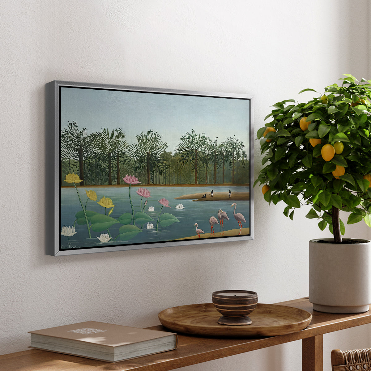 The Flamingoes (Les Flamants), 1907 - Floater Framed Canvas Print