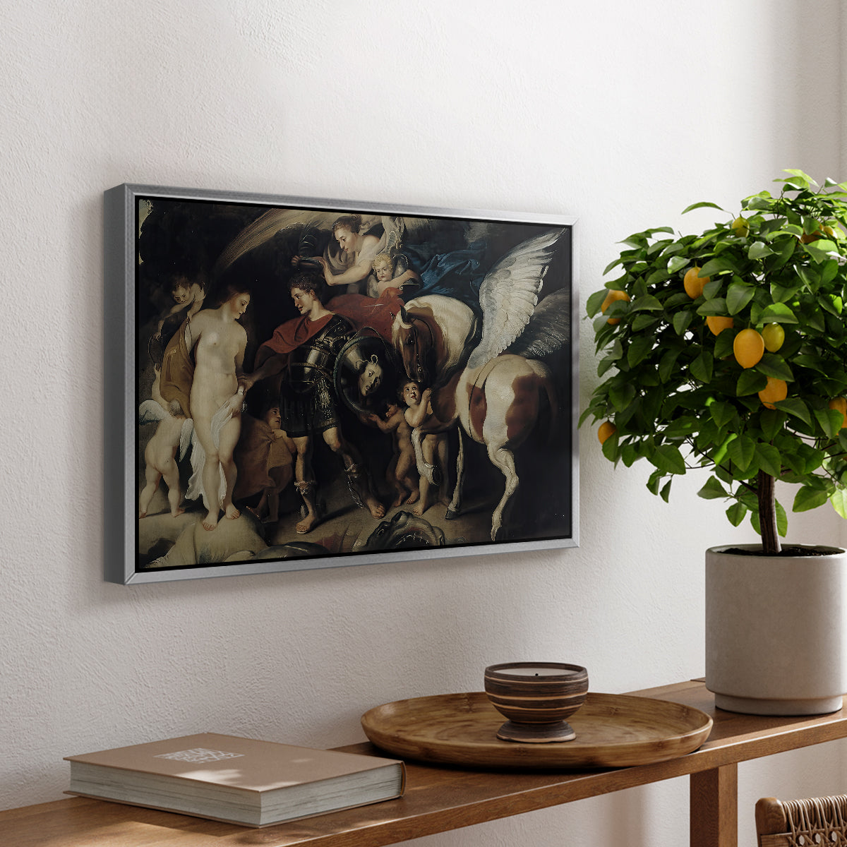 Perseus and Andromeda, c. 1620 - Floater Framed Canvas Print