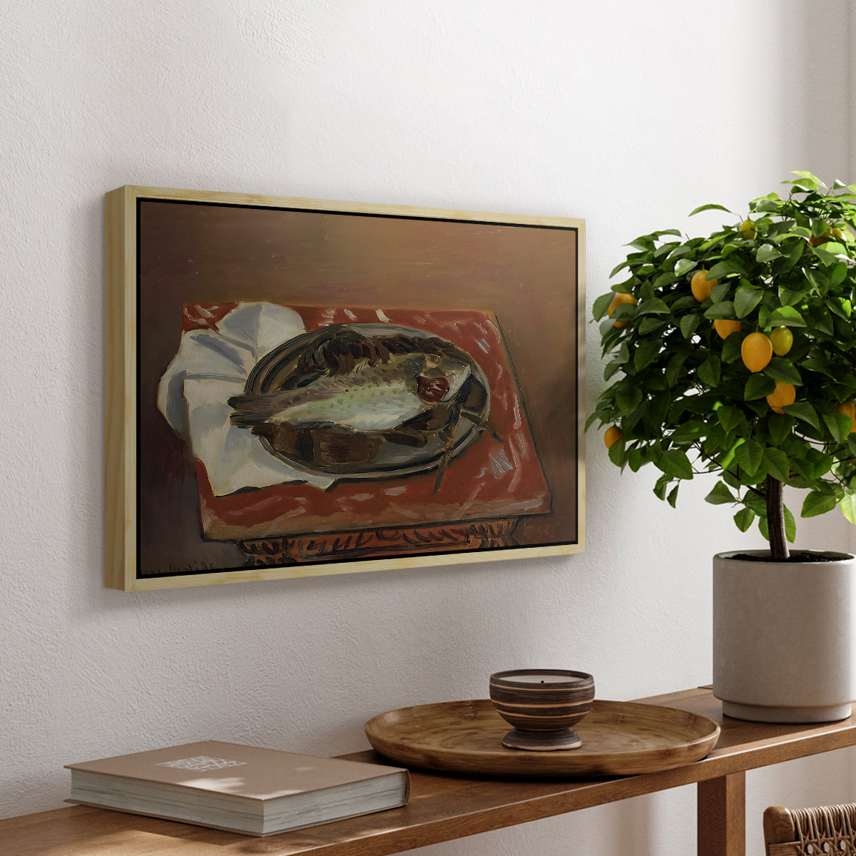 Still Life with Bream (Nature morte à la daurade), 1920 - Floater Framed Canvas Print