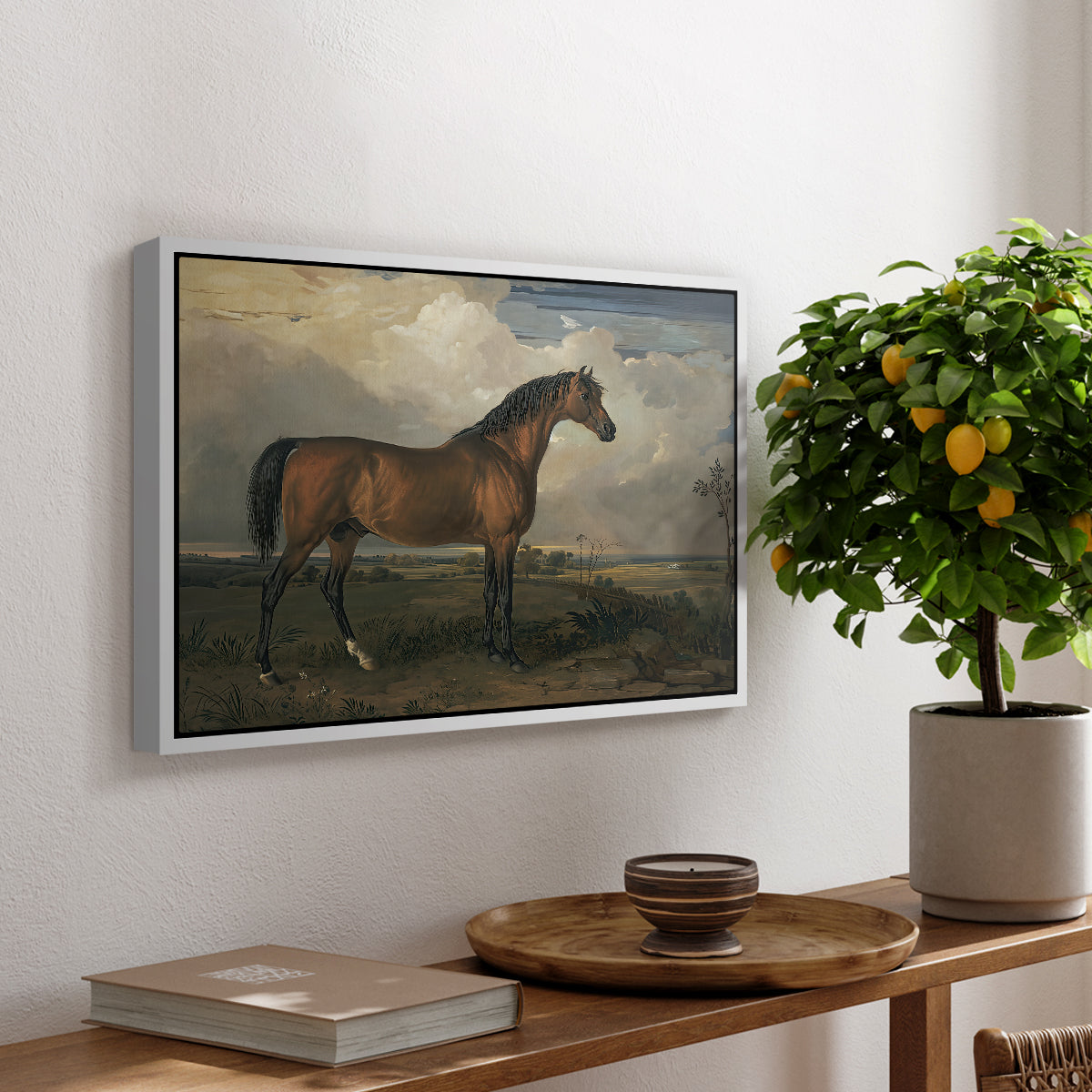 Eagle, A Celebrated Stallion, 1809 - Floater Framed Canvas Print