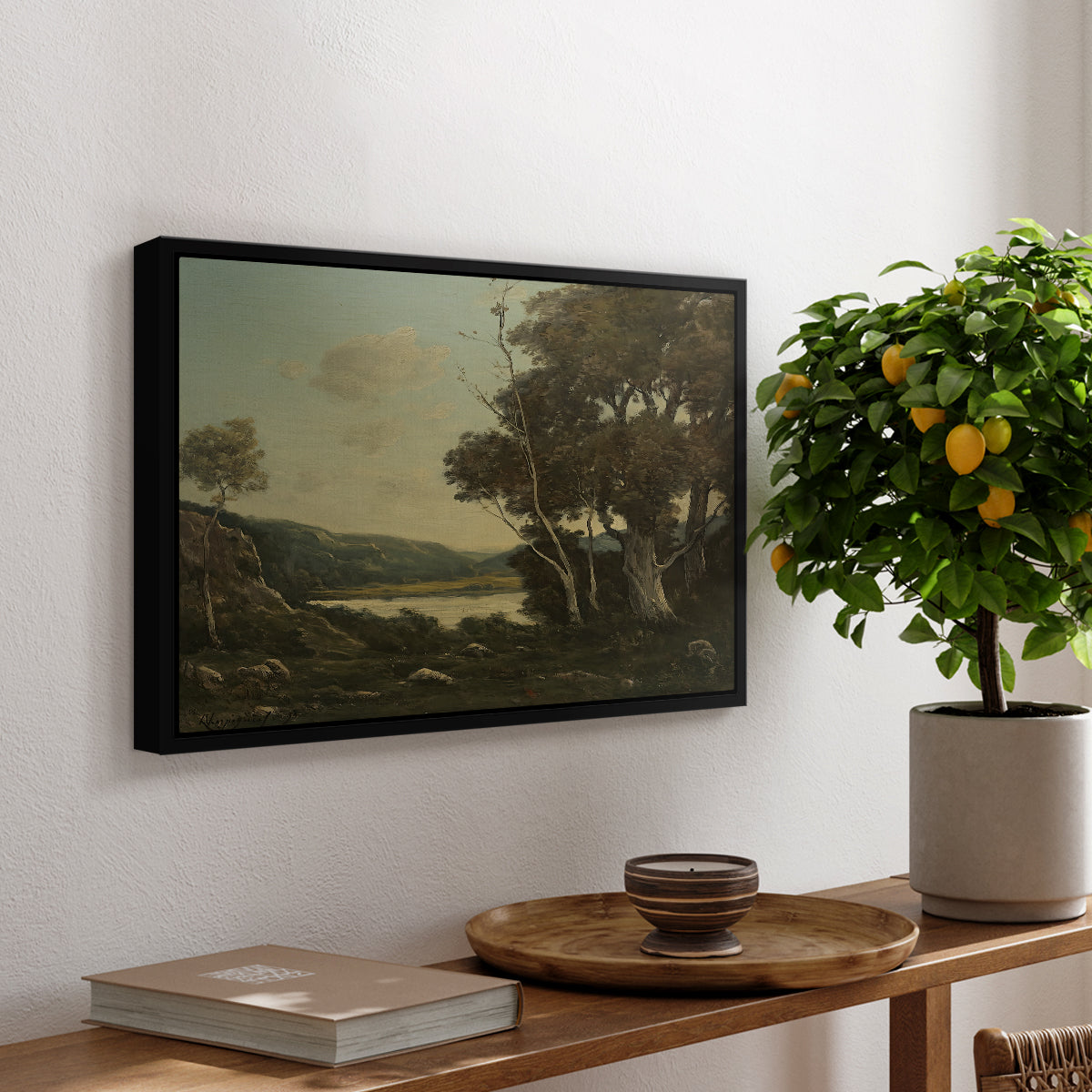 Landscape, 1898 - Floater Framed Canvas Print