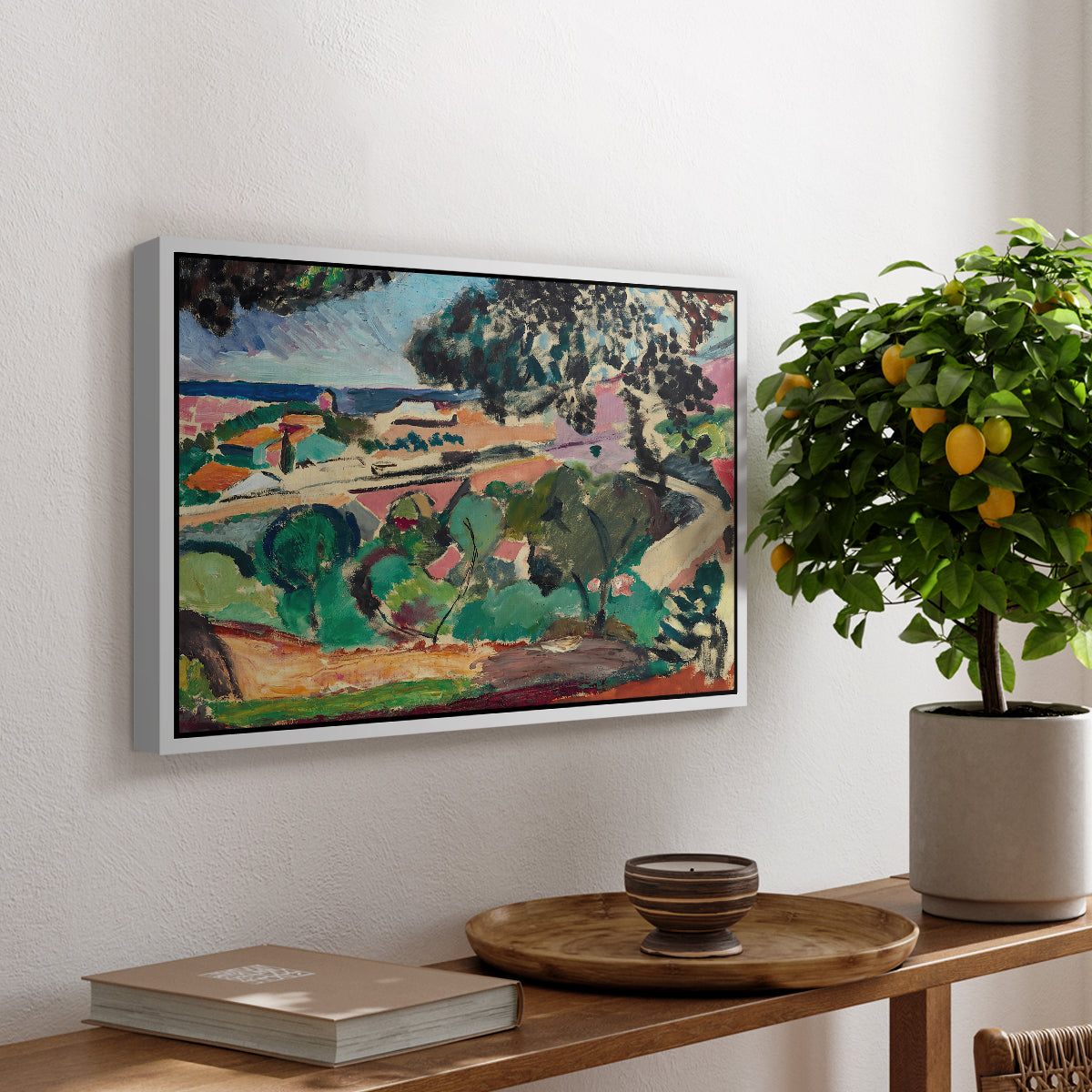 Landscape at Collioure, 1907 - Floater Framed Canvas Print