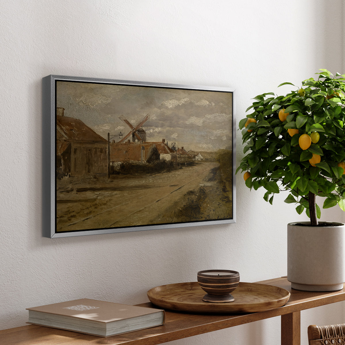 The Mill at Kiel, c. 1885-1888 - Floater Framed Canvas Print