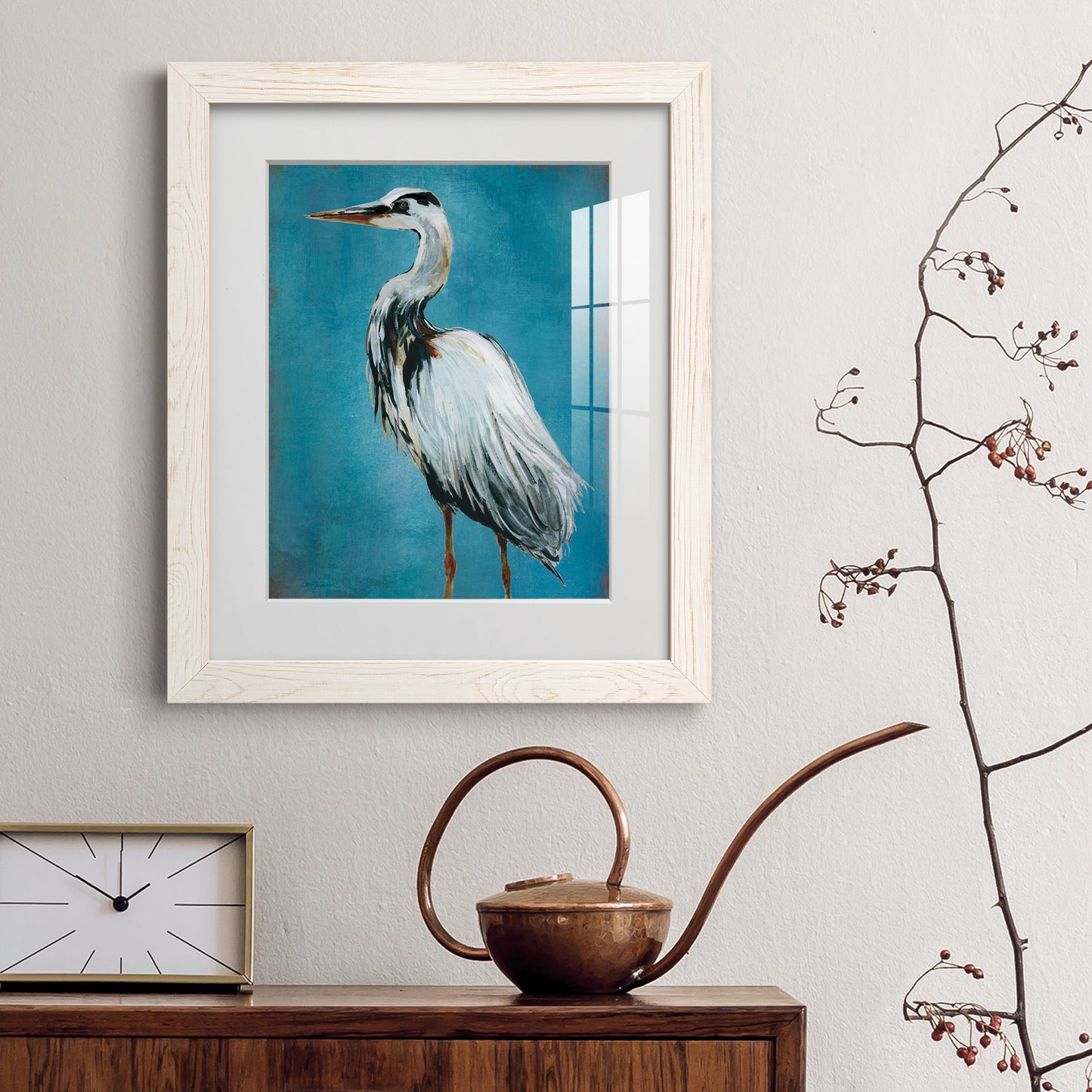 Great Blue Heron II - Barnwood Framed Art Print