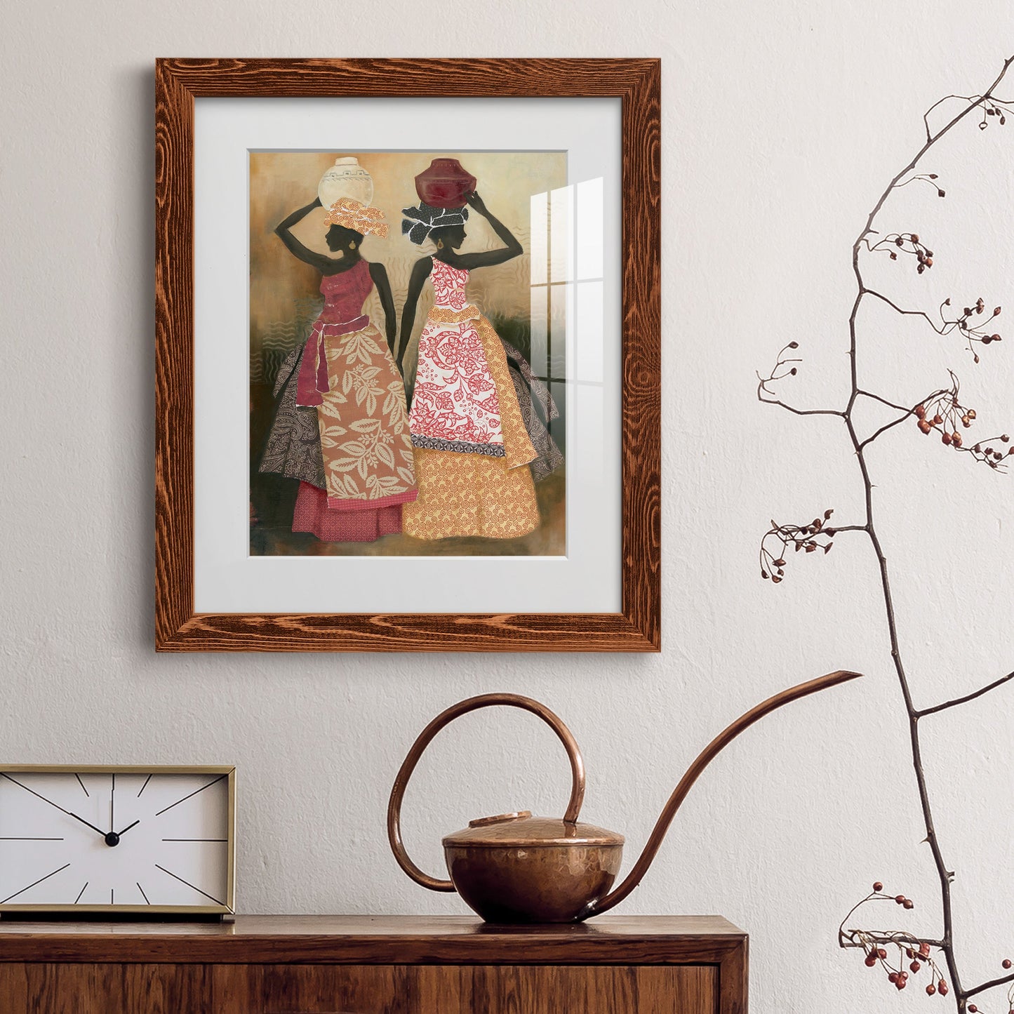 Village Women II - Premium Framed Print - Distressed Barnwood Frame - Ready to Hang