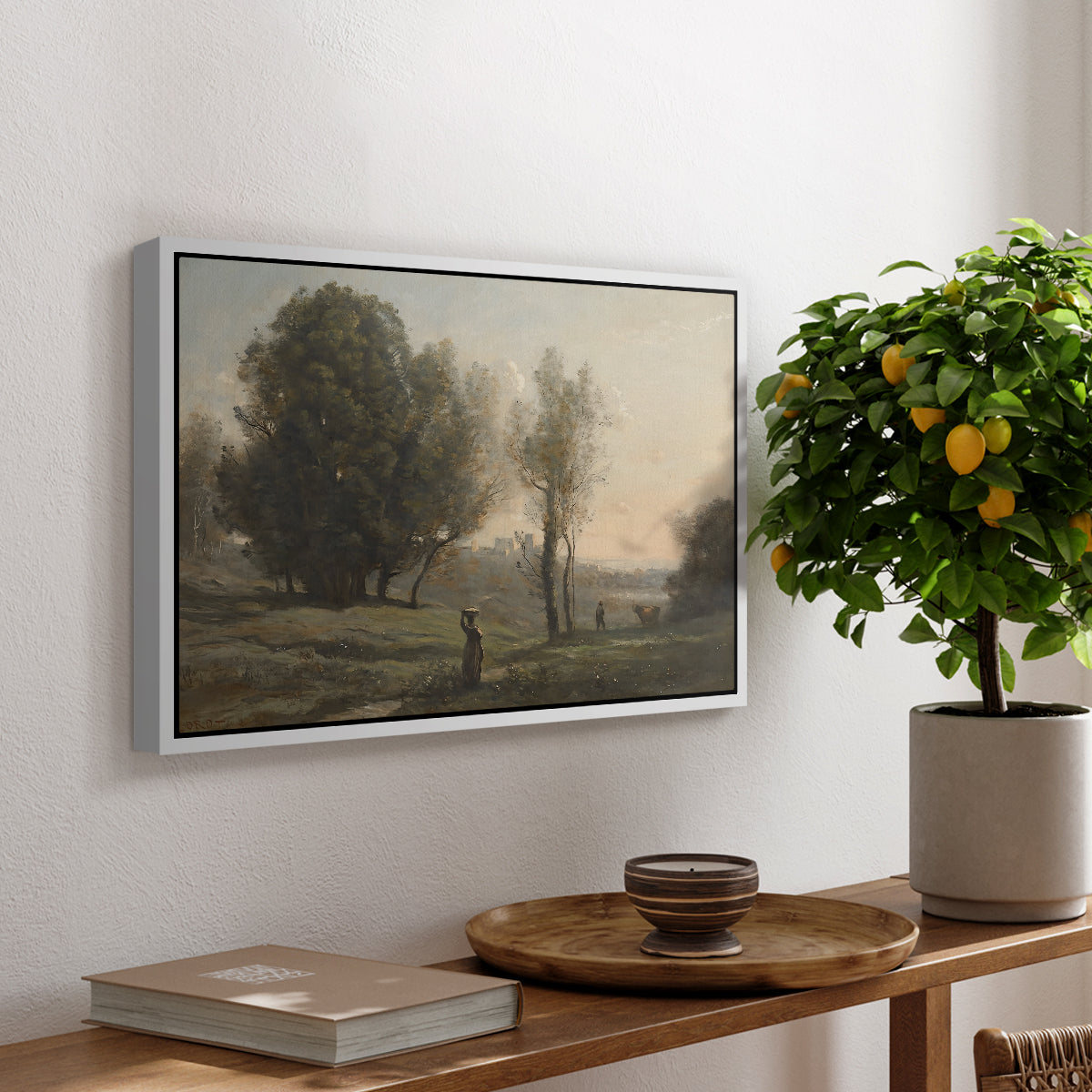 Landscape (Souvenir of les landes), c. 1872 - Floater Framed Canvas Print
