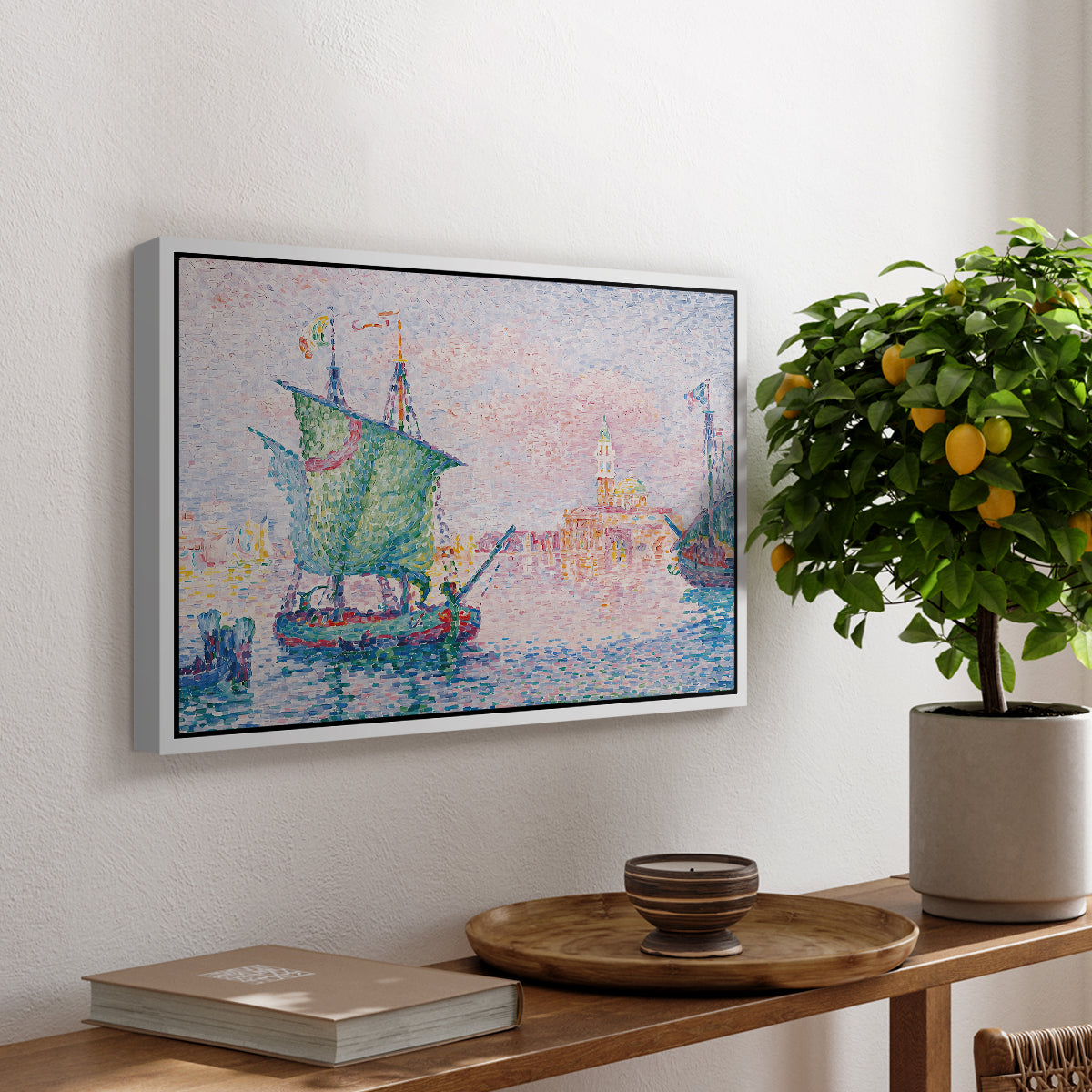 Venice, the Pink Cloud, 1909 - Floater Framed Canvas Print