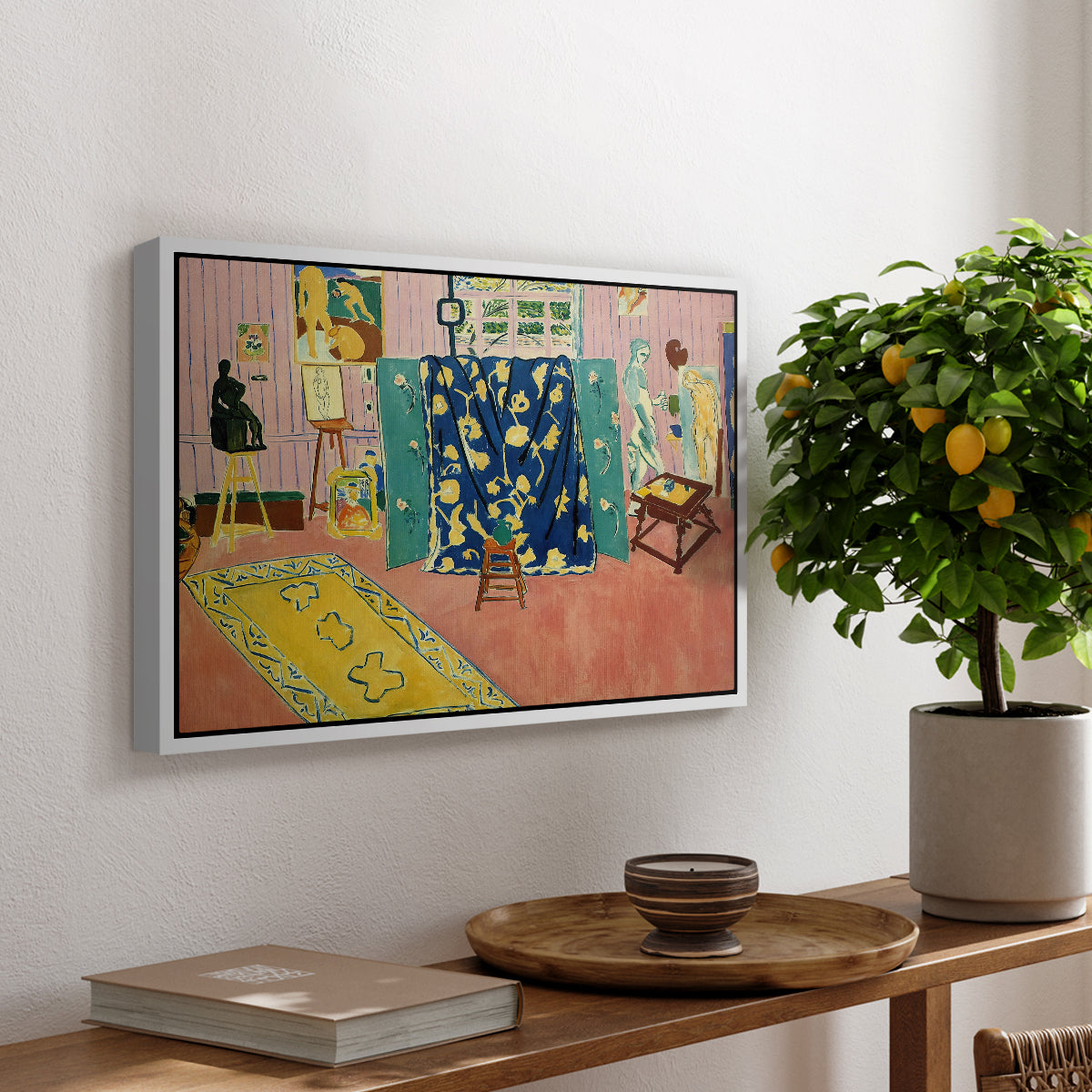The Pink Studio (L'Atelier Rose), 1911 - Floater Framed Canvas Print