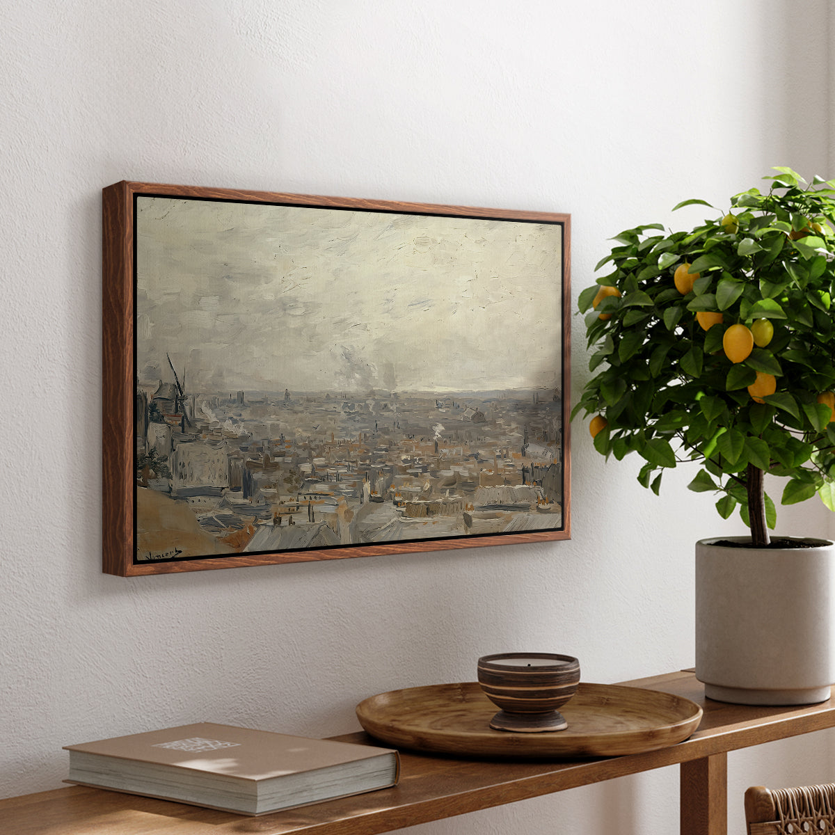 View from Montmartre, 1886 - Floater Framed Canvas Print
