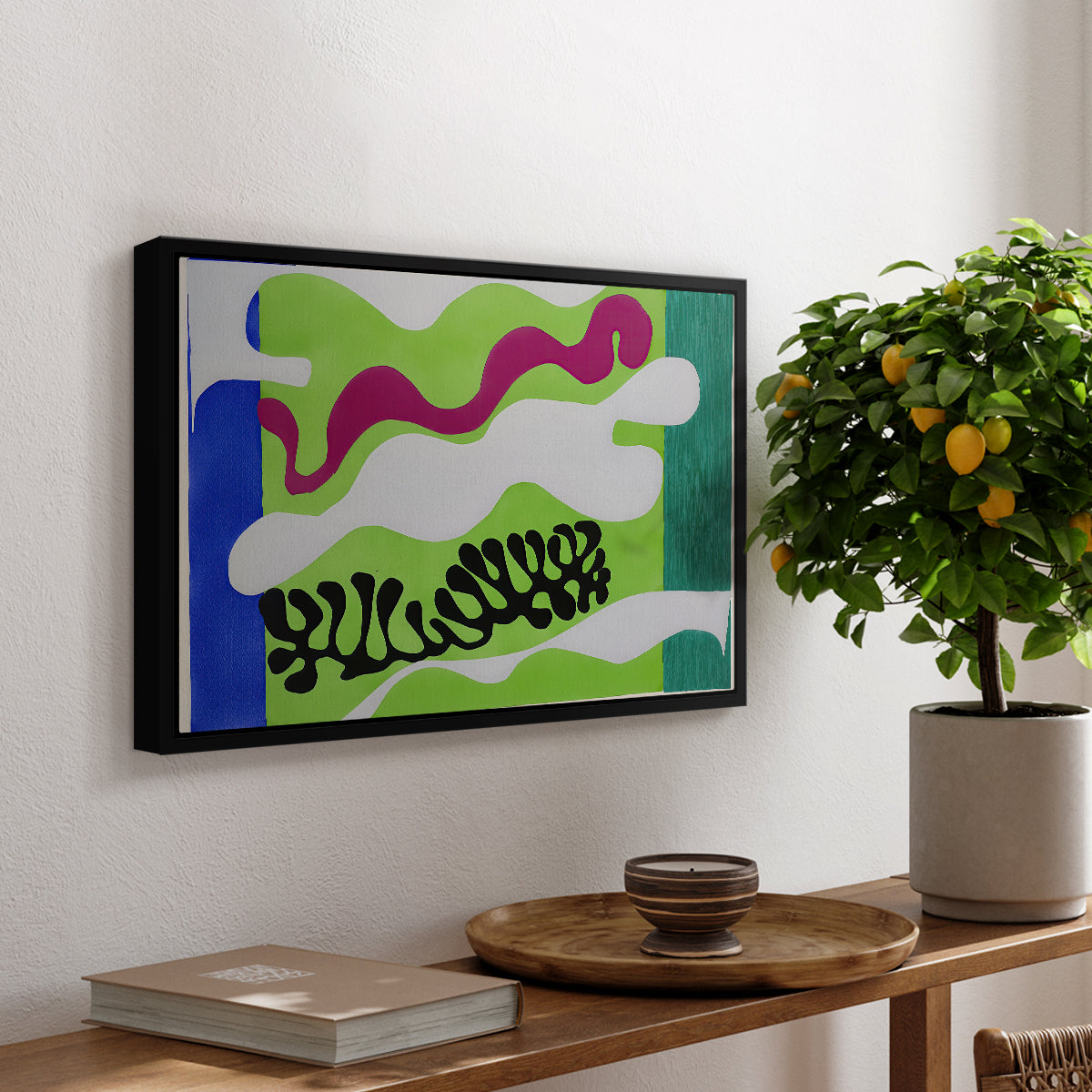 The Lagoon (Le lagon), from Jazz, 1947 - Floater Framed Canvas Print