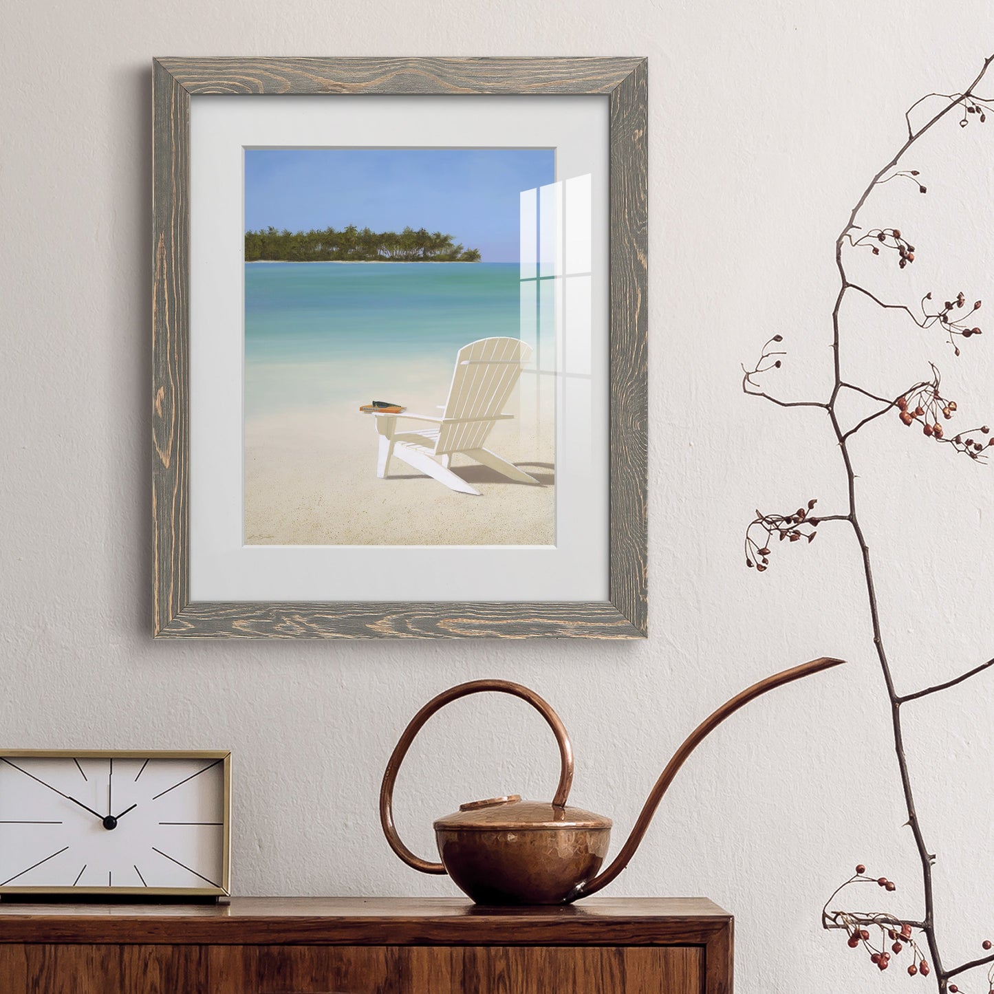 Beachfront Property - Premium Framed Print - Distressed Barnwood Frame - Ready to Hang