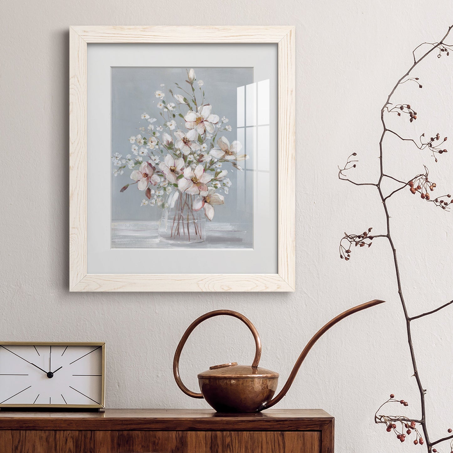 Magnolia Romance - Premium Framed Print - Distressed Barnwood Frame - Ready to Hang