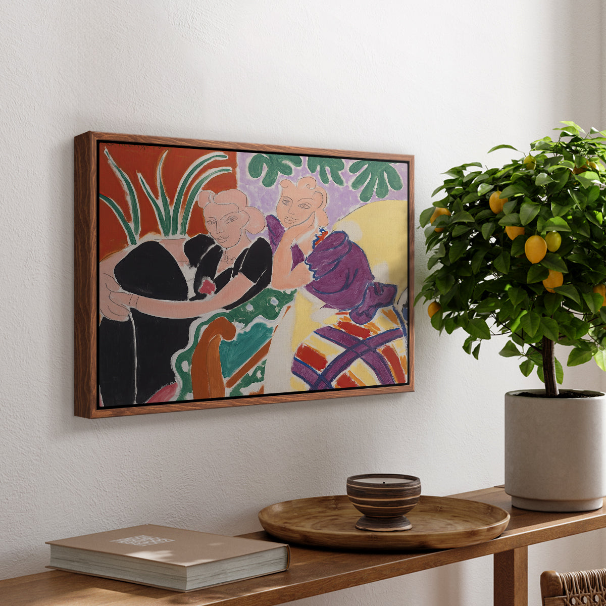 The Conversation, 1938 - Floater Framed Canvas Print