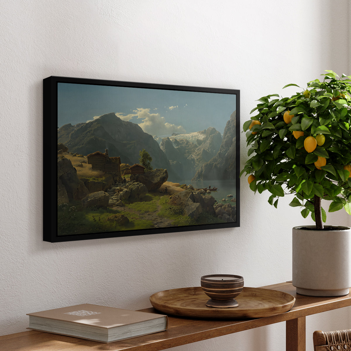 Balestrand, 1848 - Floater Framed Canvas Print