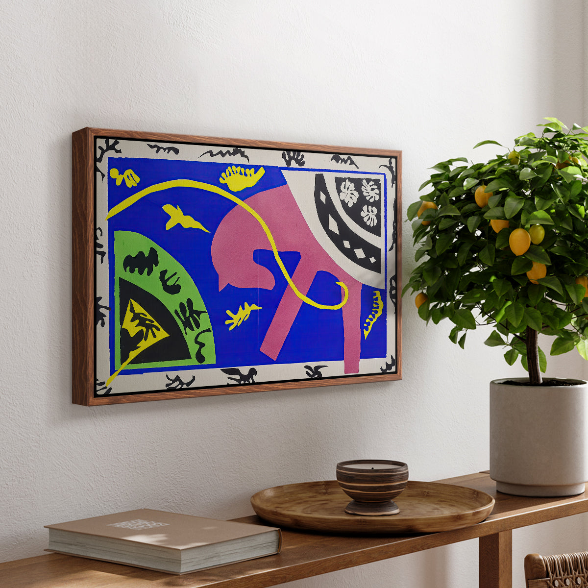 The Horse, the Rider and the Clown, from Jazz, 1947 - Floater Framed Canvas Print