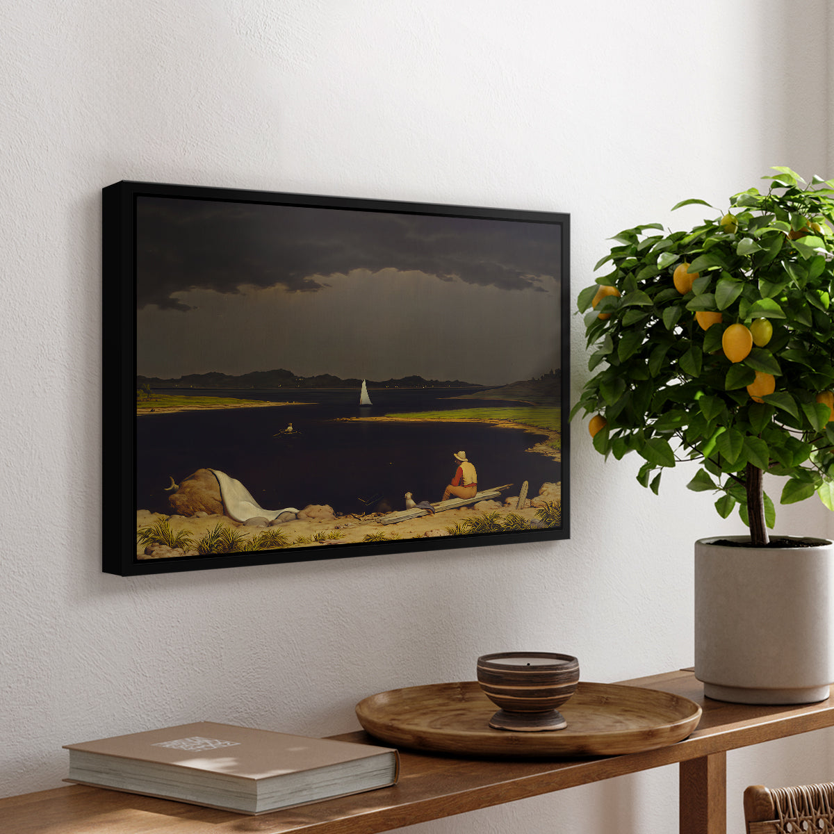 Approaching Thunder Storm, 1859 - Floater Framed Canvas Print